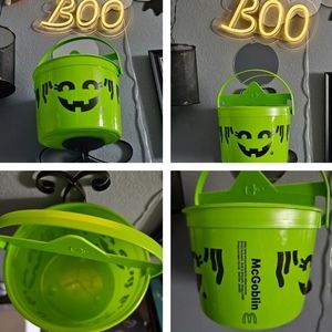 McDONALD'S Halloween Pail Boo Buckets HAPPY MEAL McGoblin Witch Green